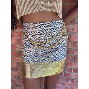 H&M CONSCIOUS COLLECTION Gold Detail Skirt